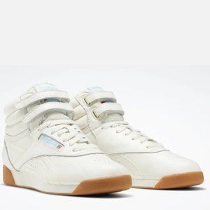 Reebok Freestyle Hi 5411 LTD Women Casual Retro Shoe Off White Sneaker Size 5